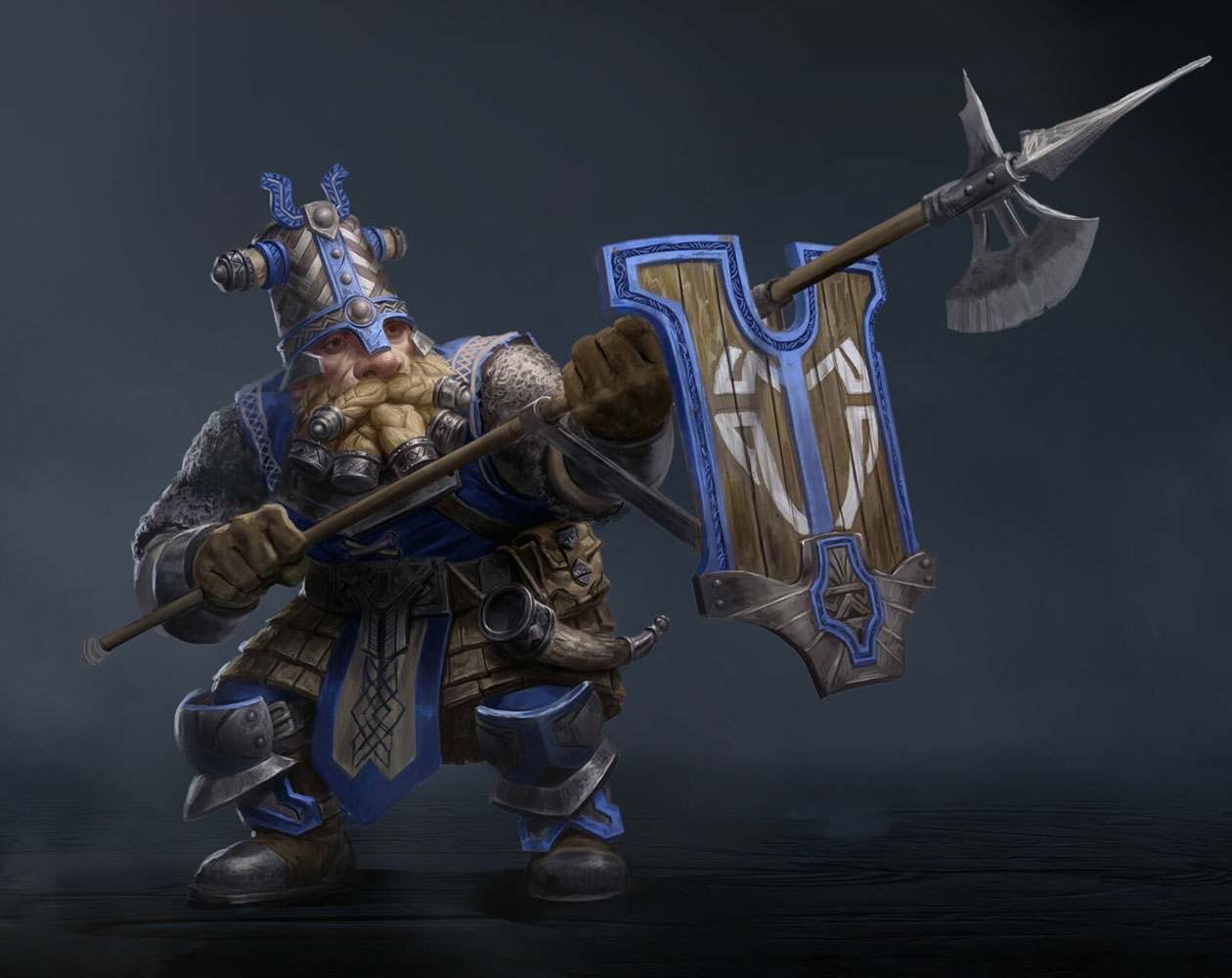Dwarf Halberdier Art from SpellForce 3