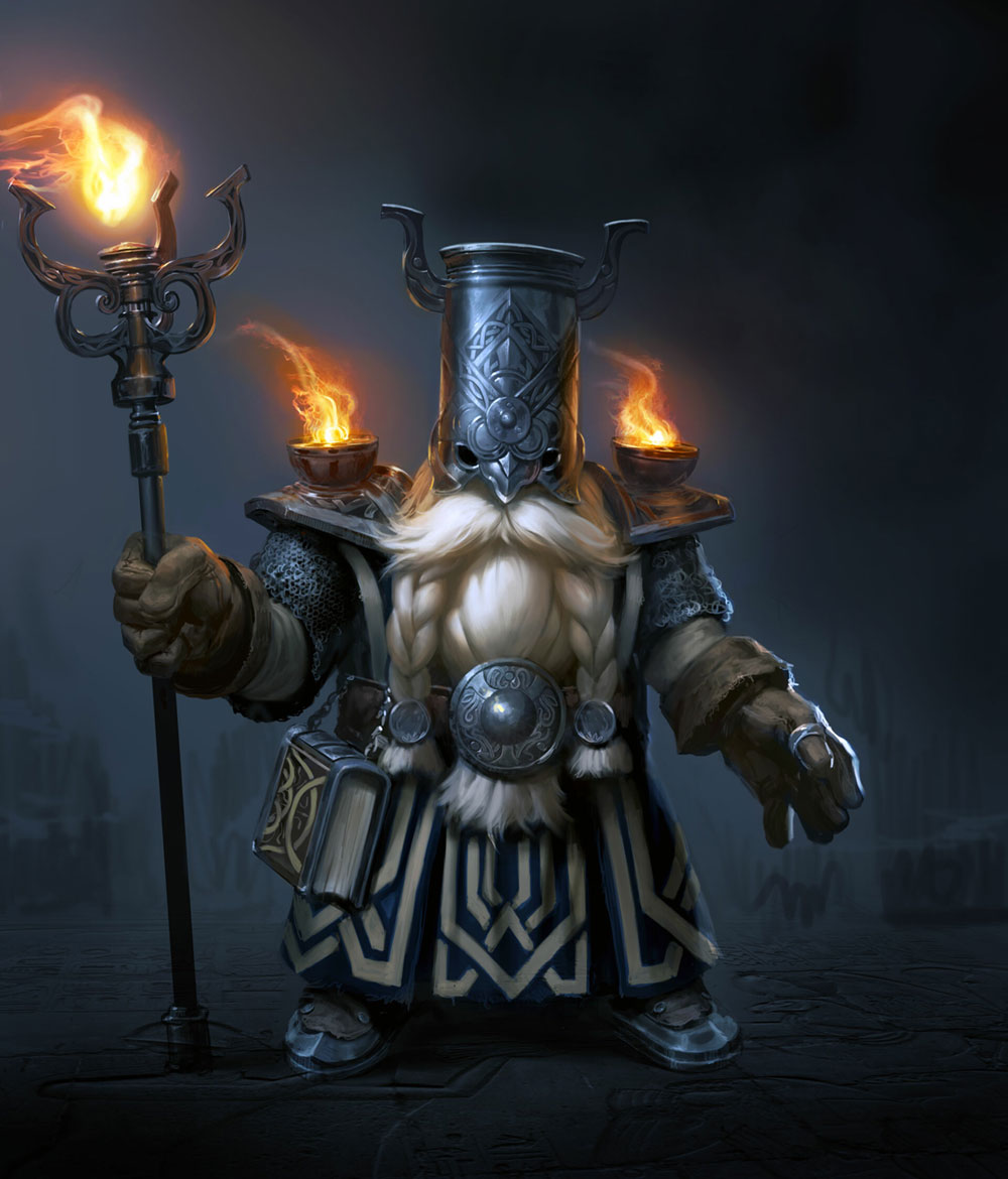 Dwarf Pyromancer Art from SpellForce 3