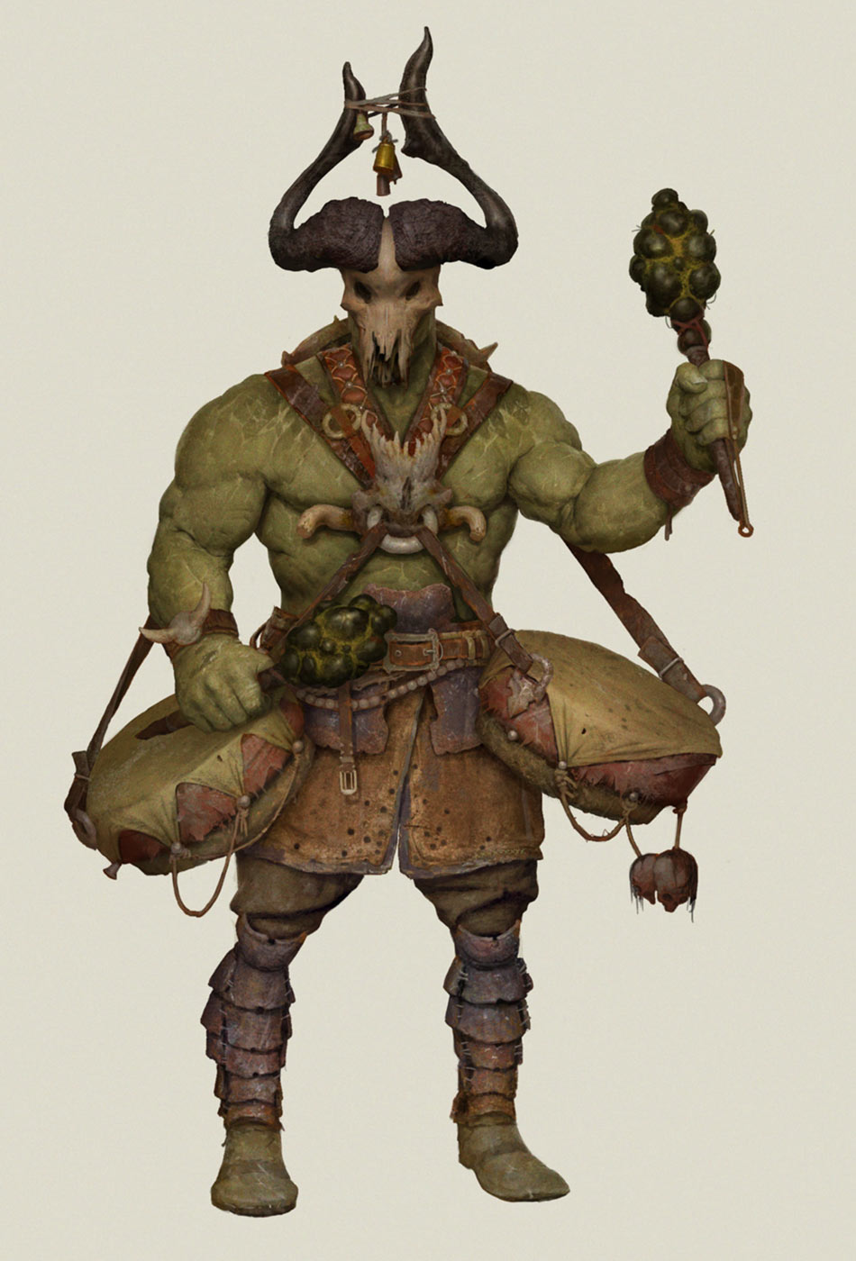 Orc Drummer Art from SpellForce 3