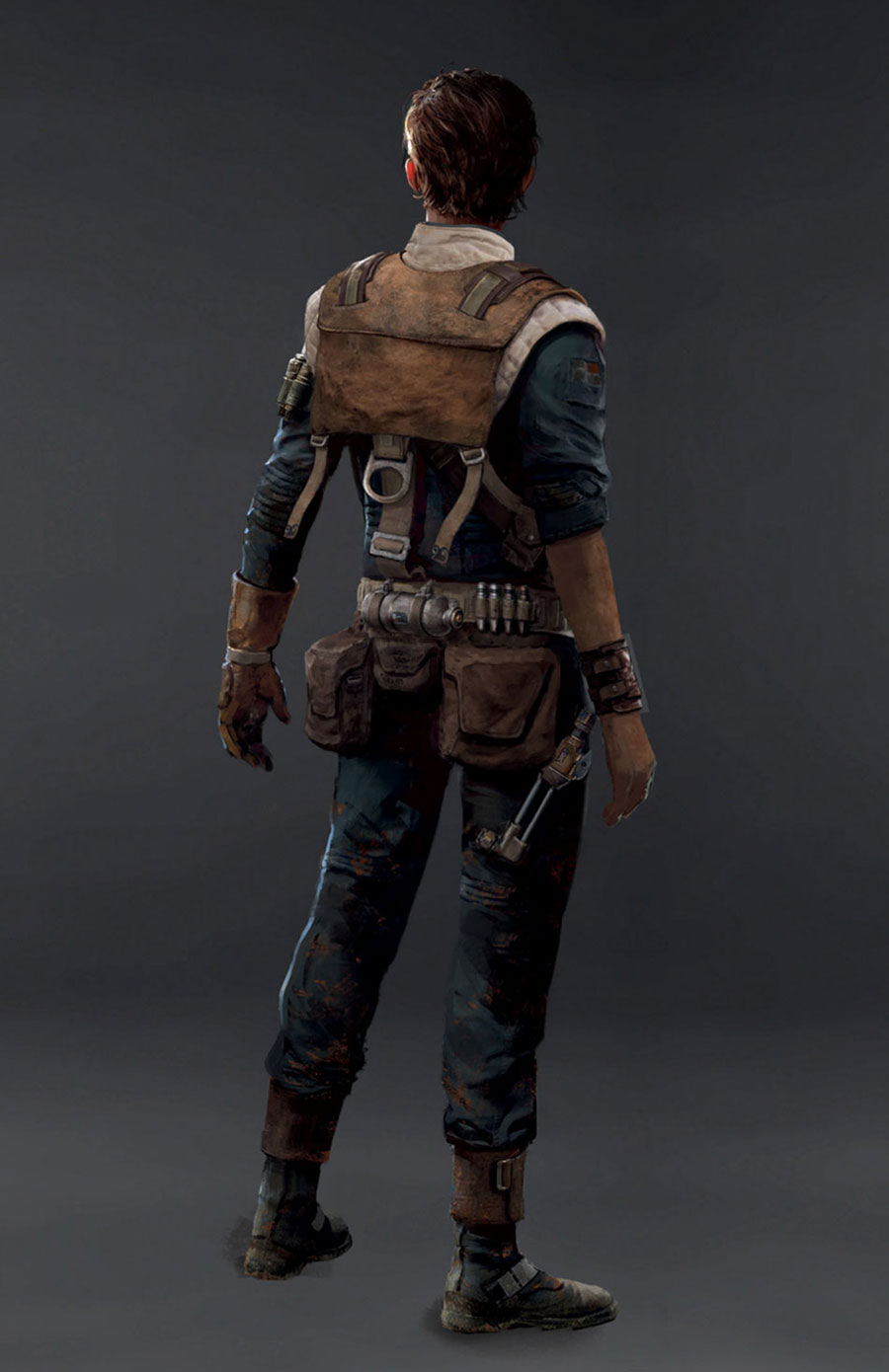 Cal Kestis Backside Art from Star Wars Jedi: Fallen Order