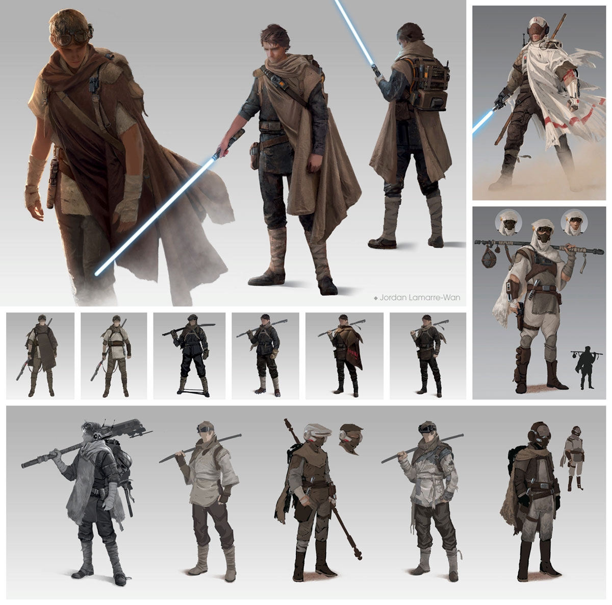 Cal Kestis Ideation Art from Star Wars Jedi: Fallen Order