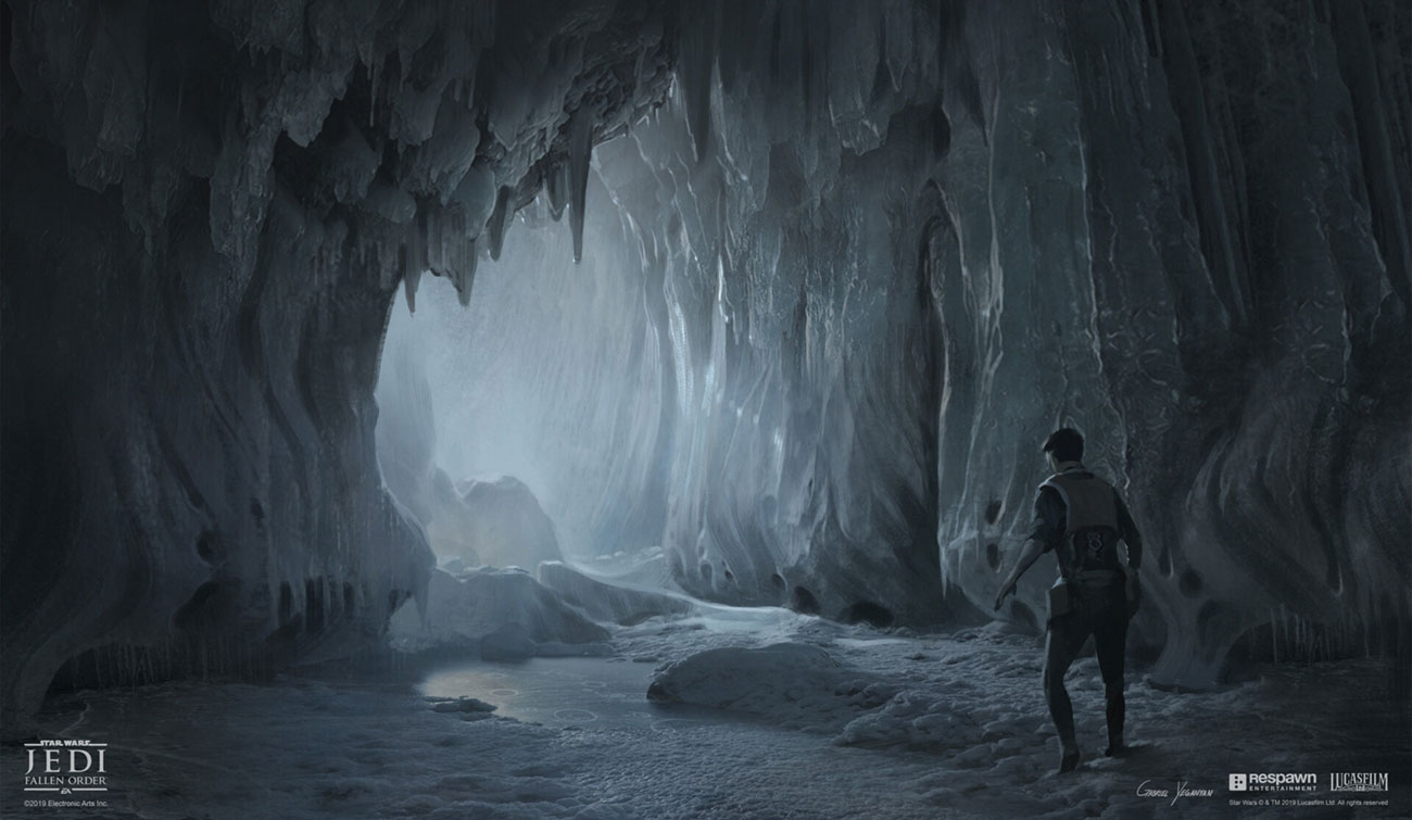 Ilum Ice Caves Art from Star Wars Jedi: Fallen Order