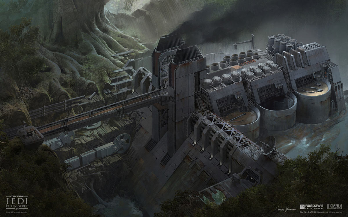 Imperial Refinery Art from Star Wars Jedi: Fallen Order