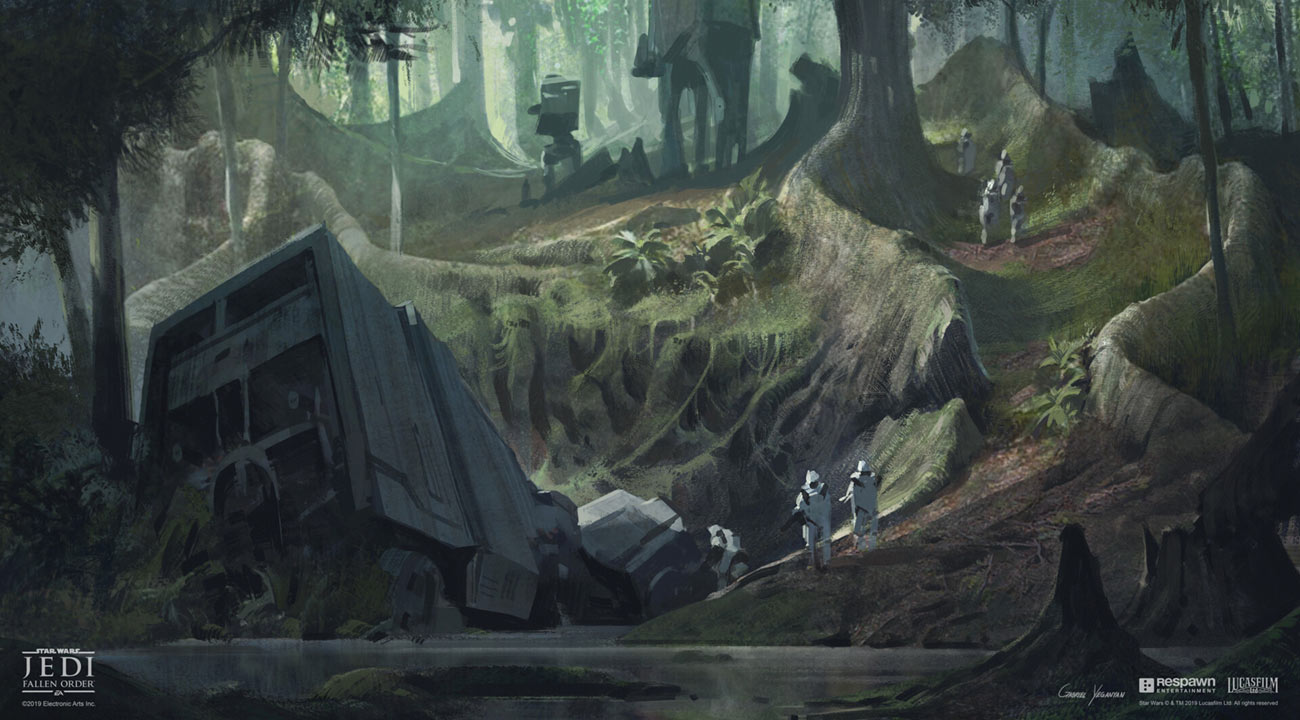 Kashyyyk Forest Floor Art from Star Wars Jedi: Fallen Order