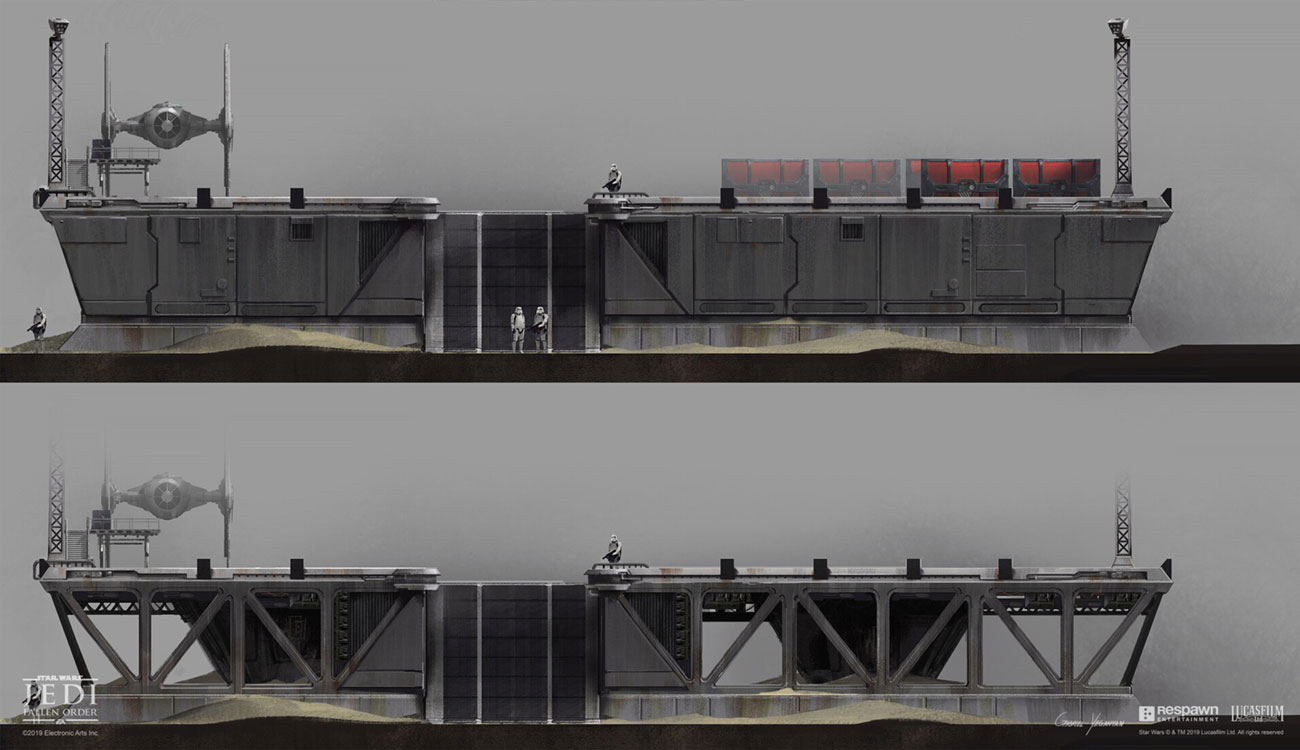 Kashyyyk Landing Pad Concept Art from Star Wars Jedi: Fallen Order