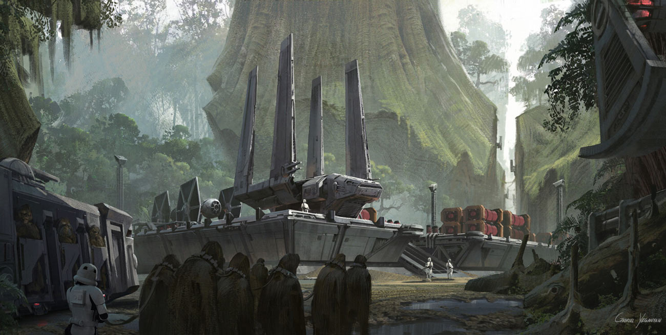 Kashyyyk Landing Pad Art from Star Wars Jedi: Fallen Order
