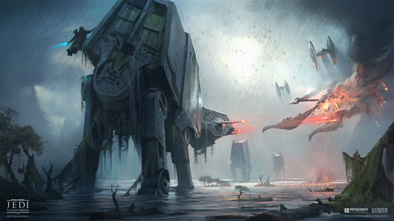 Kashyyyk Landing Art from Star Wars Jedi: Fallen Order