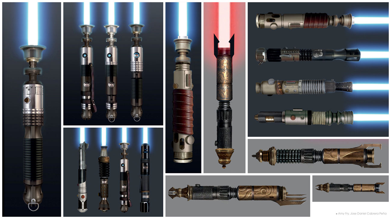 Lightsaber Hilts Art from Star Wars Jedi: Fallen Order