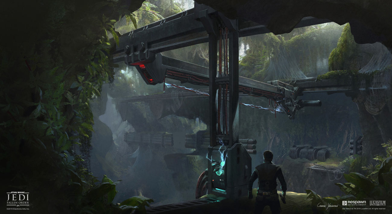 Spider Cave Interior Art from Star Wars Jedi: Fallen Order