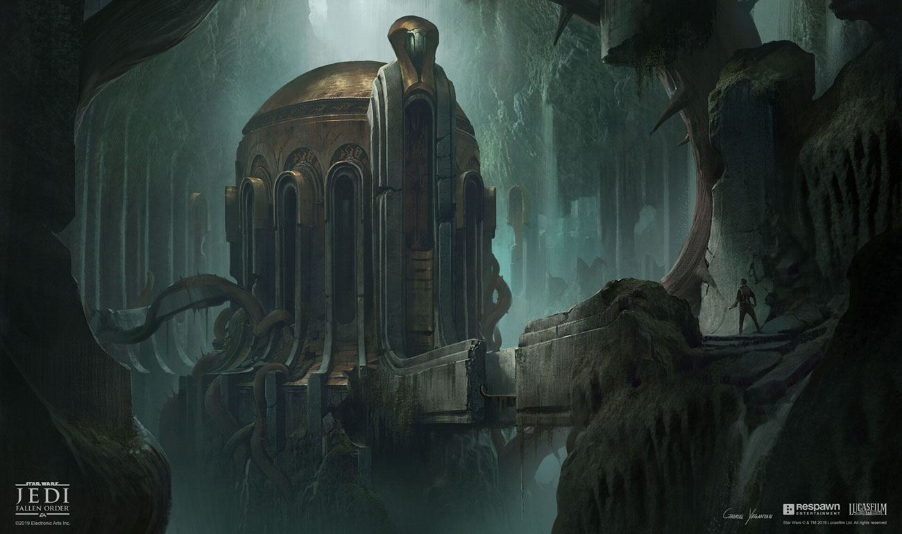 Temple to Miktrull Art from Star Wars Jedi: Fallen Order
