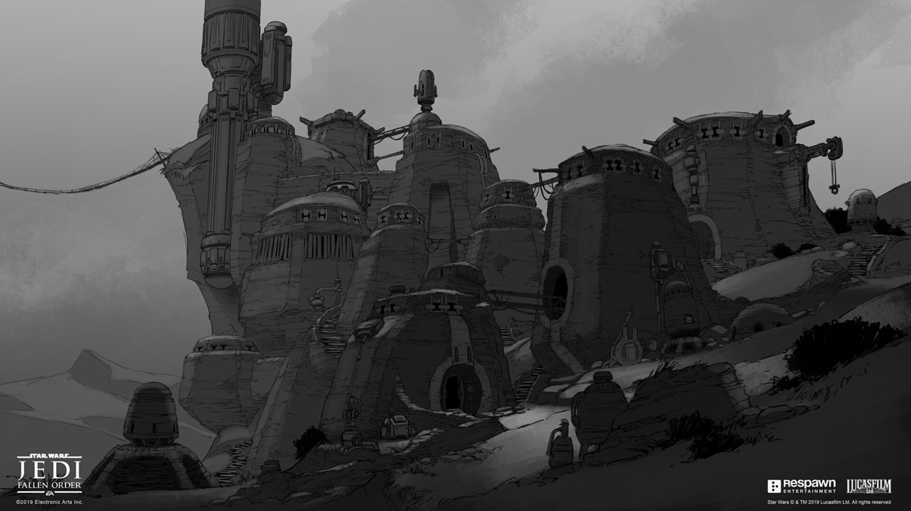 Zeffo Village Concept Artwork from Star Wars Jedi: Fallen Order