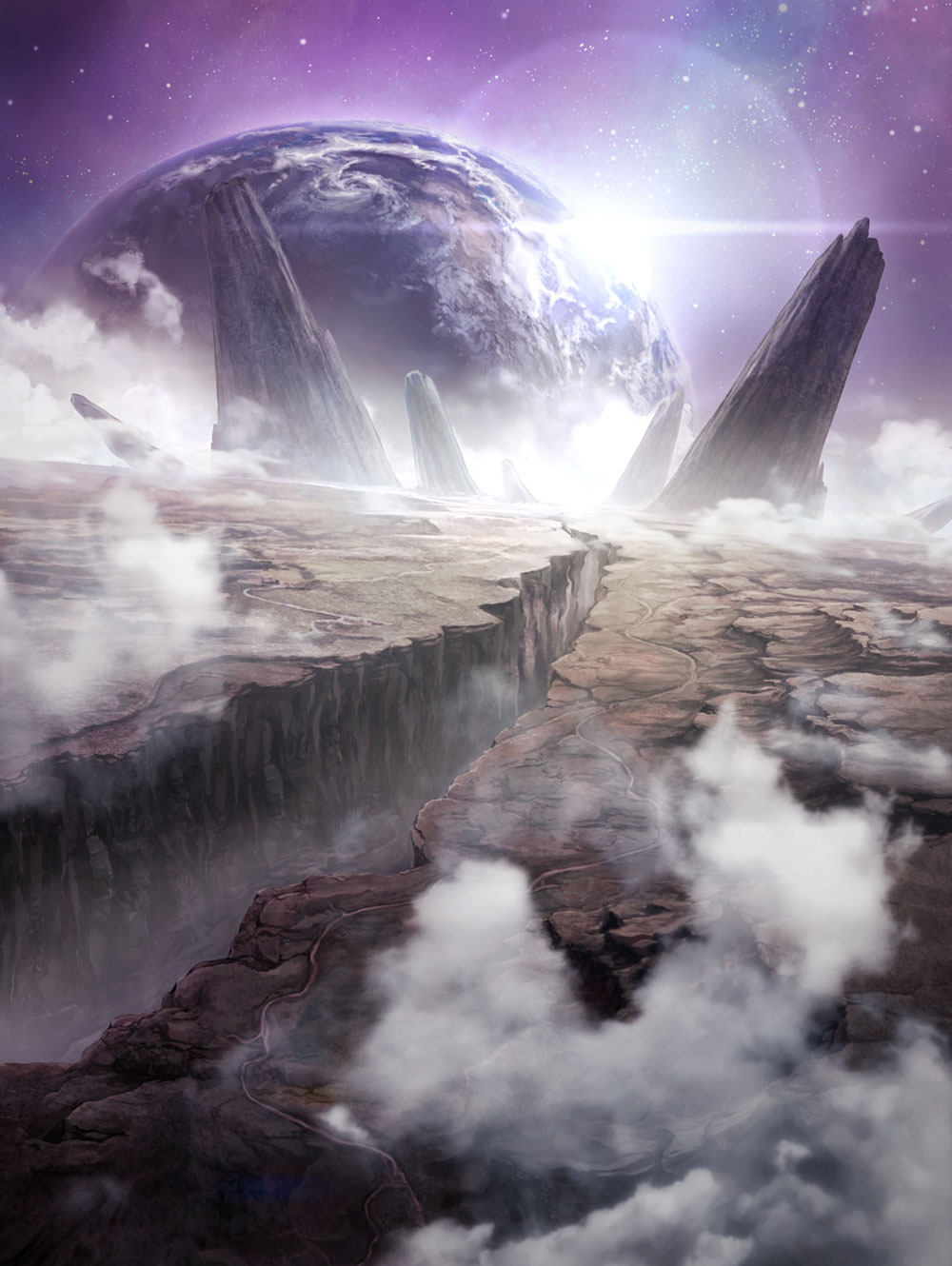 Canyon Background Art from Terra Battle 2