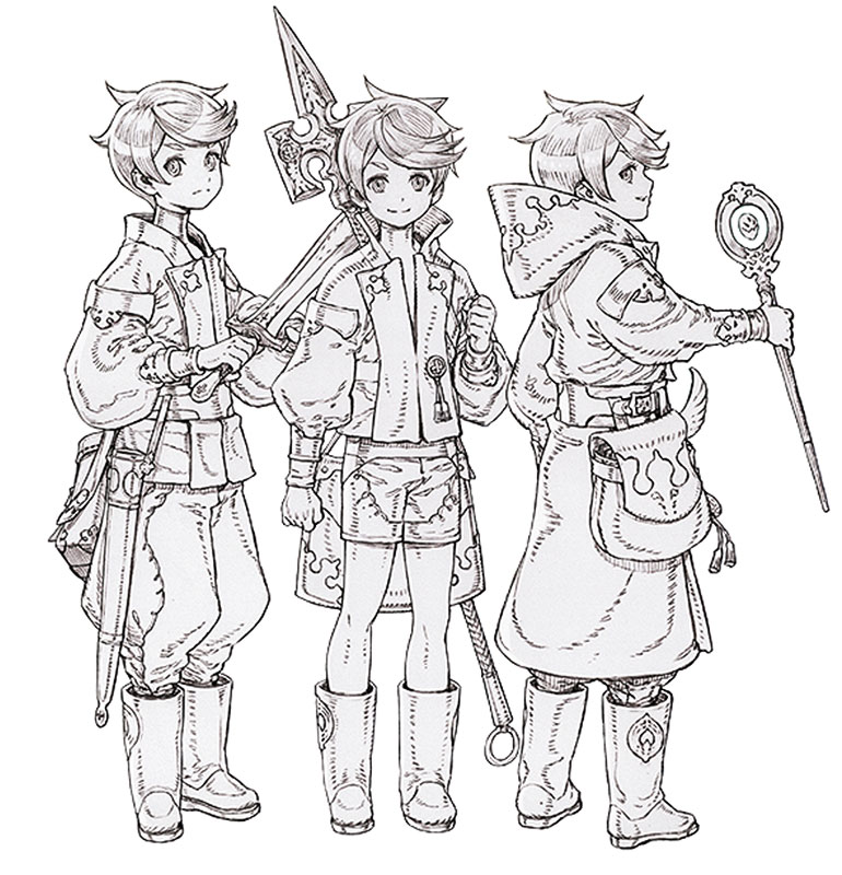 Kit, Khem, and Lind Sketch from Terra Battle 2