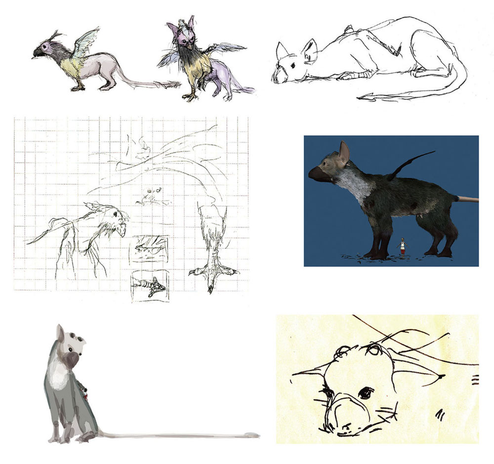 Trico Concept Art from The Last Guardian