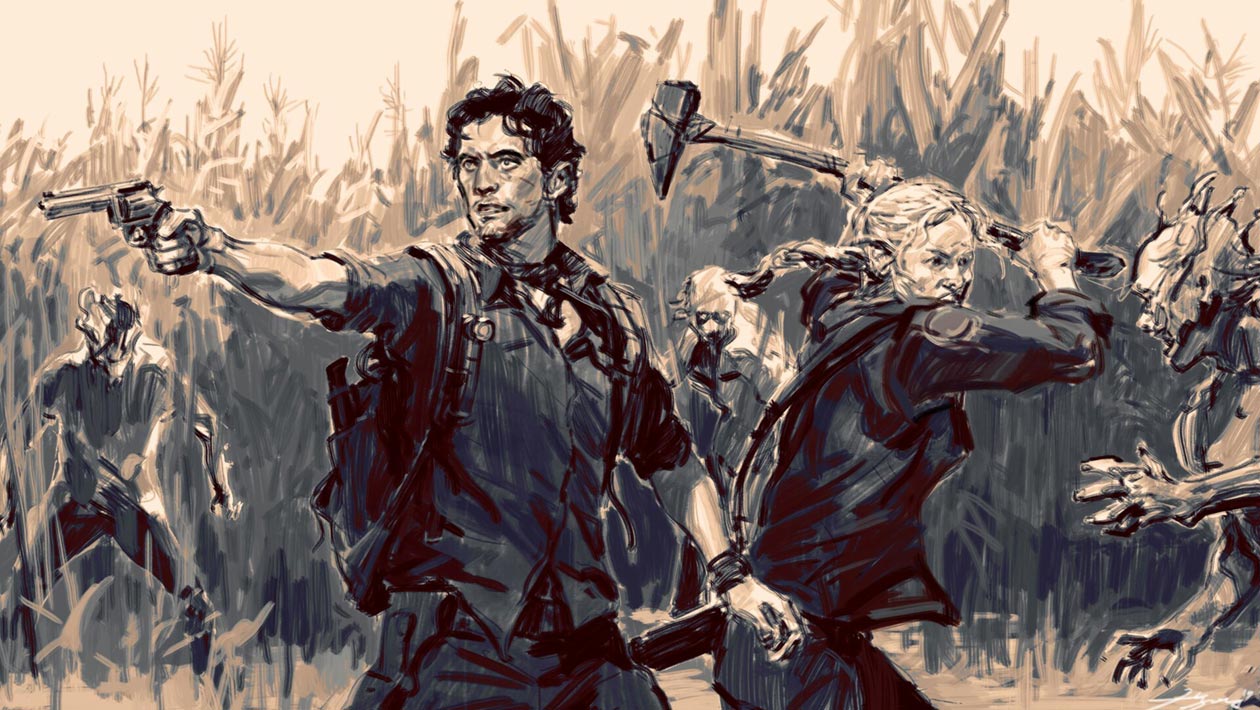 Abby in Corn Field Concept Art from The Last of Us Part II