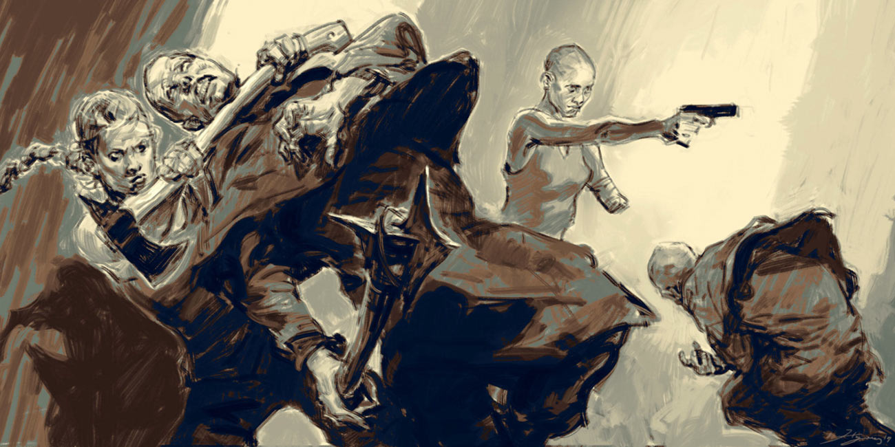 Abby Fighting Seraphites Art from The Last of Us Part II