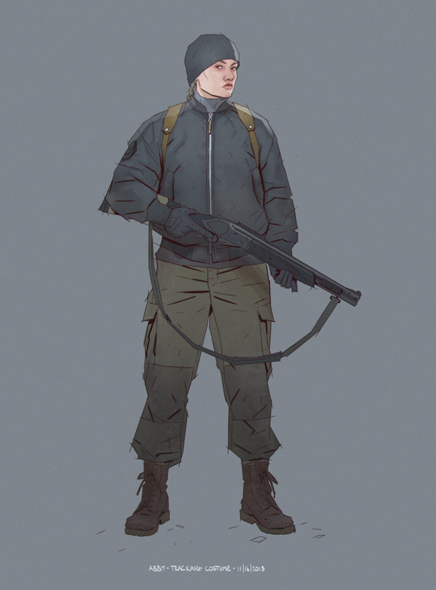 Abby's Tracking Costume Art from The Last of Us Part II