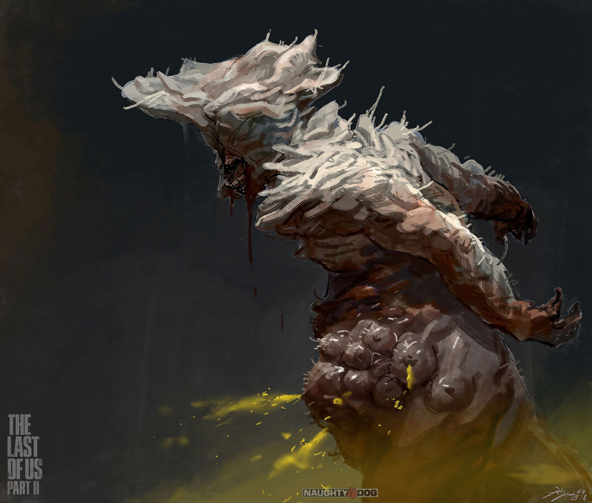 Bloater Acid Attack Art from The Last of Us Part II