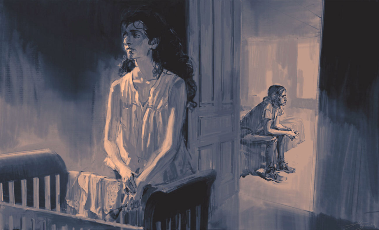 Dina and Ellie in Farmhouse Art from The Last of Us Part II