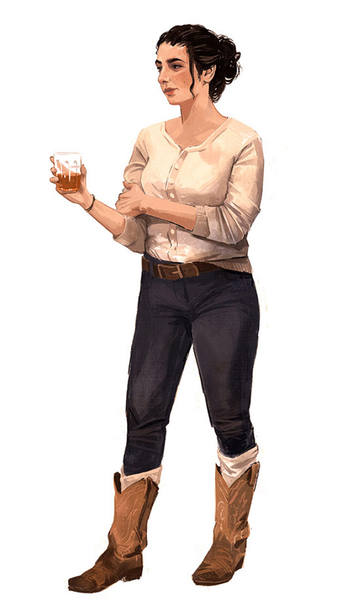 Dina Drinking Art from The Last of Us Part II