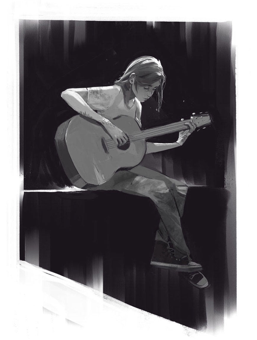 Ellie Practicing Guitar Art from The Last of Us Part II
