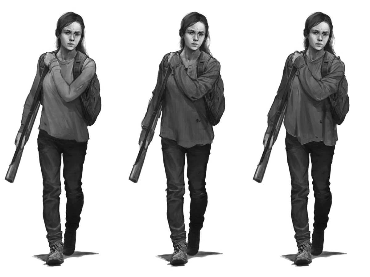 Ellie Clothing Variations Art from The Last of Us Part II
