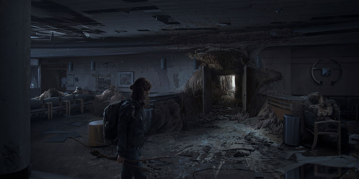 Hospital Waiting Area Art from The Last of Us Part II