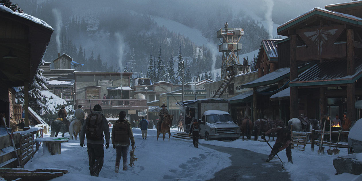 Jackson Main Sreet Art from The Last of Us Part II