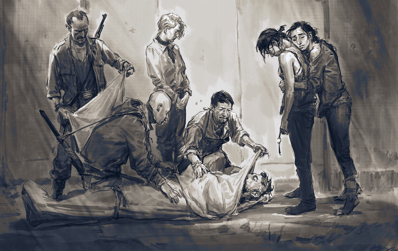 Mourning Joel Art from The Last of Us Part II