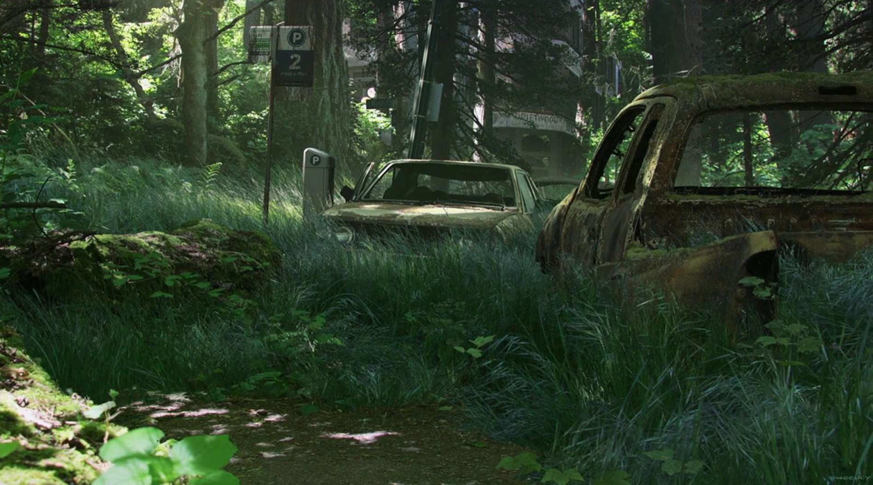 Overgrown Vehicles Art from The Last of Us Part II
