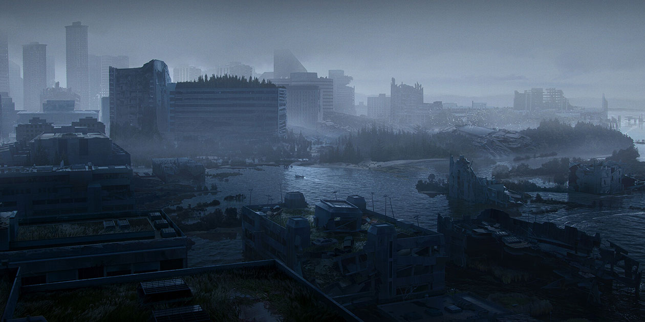 Seattle Ragged Coast Art from The Last of Us Part II