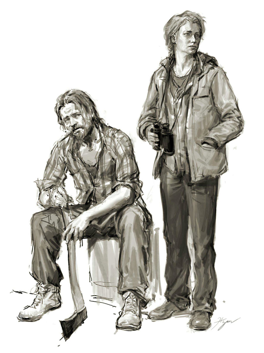 Tommy and Maria Art from The Last of Us Part II