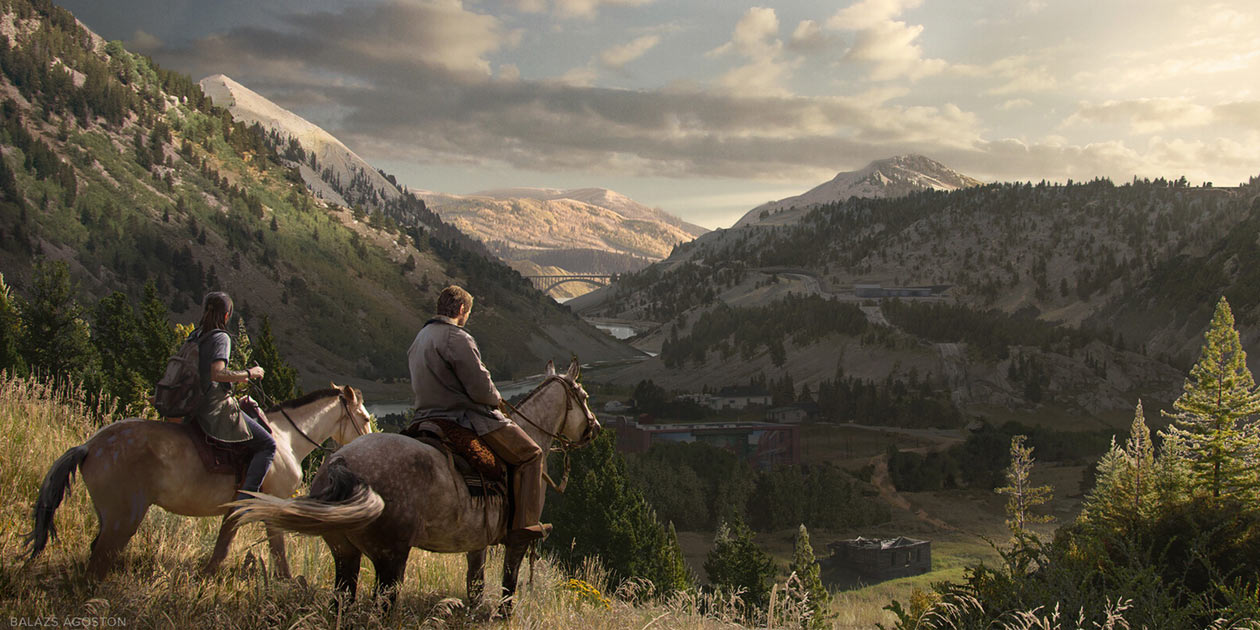 Wyoming Mountain Bridge Vista Art from The Last of Us Part II