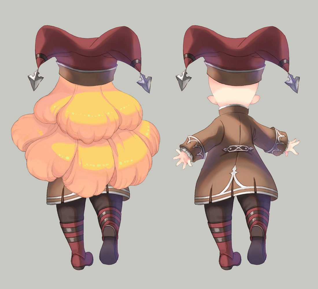 Charlotte Necromancer Class Backside Art from Trials of Mana (Remake)