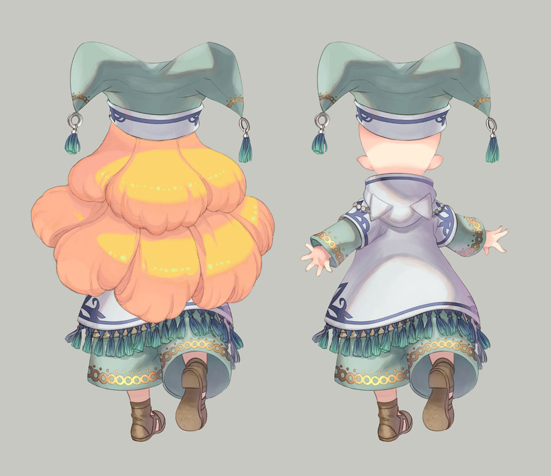 Charlotte Sage Class Backside Art from Trials of Mana (Remake)