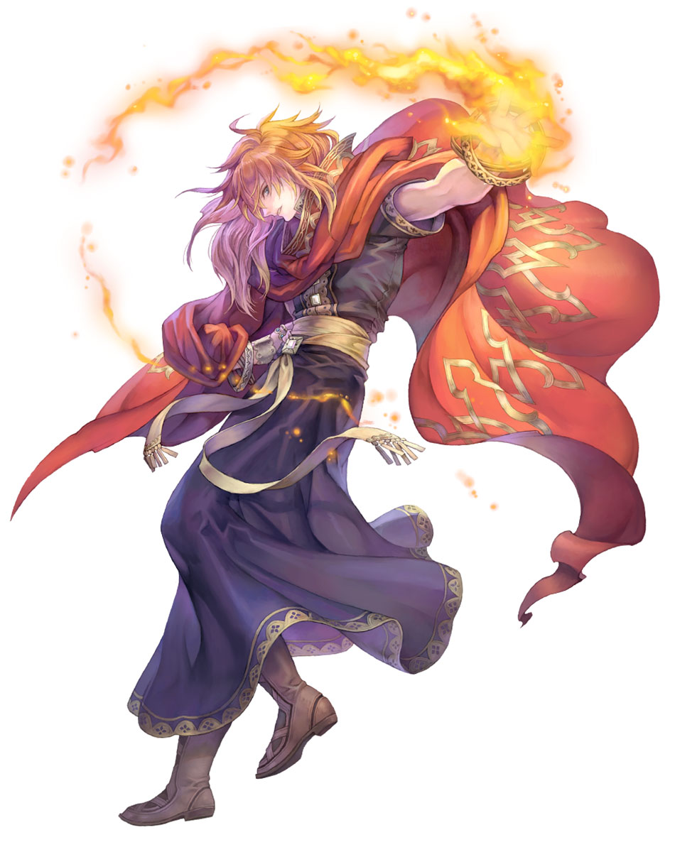 Crimson Wizard Art from Trials of Mana (Remake)