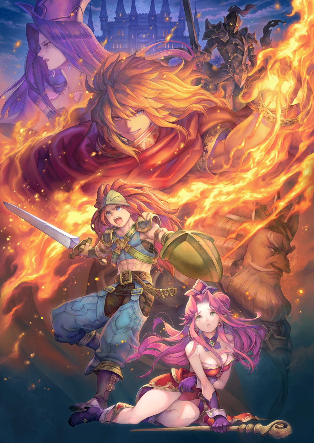 Duran and Angela Story Art from Trials of Mana (Remake)