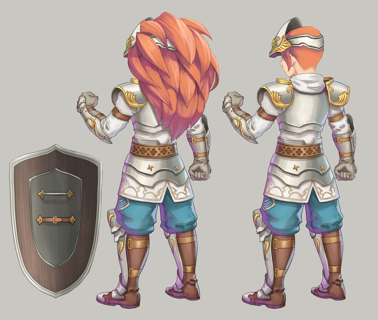 Duran Paladin Class Backside Art from Trials of Mana (Remake)