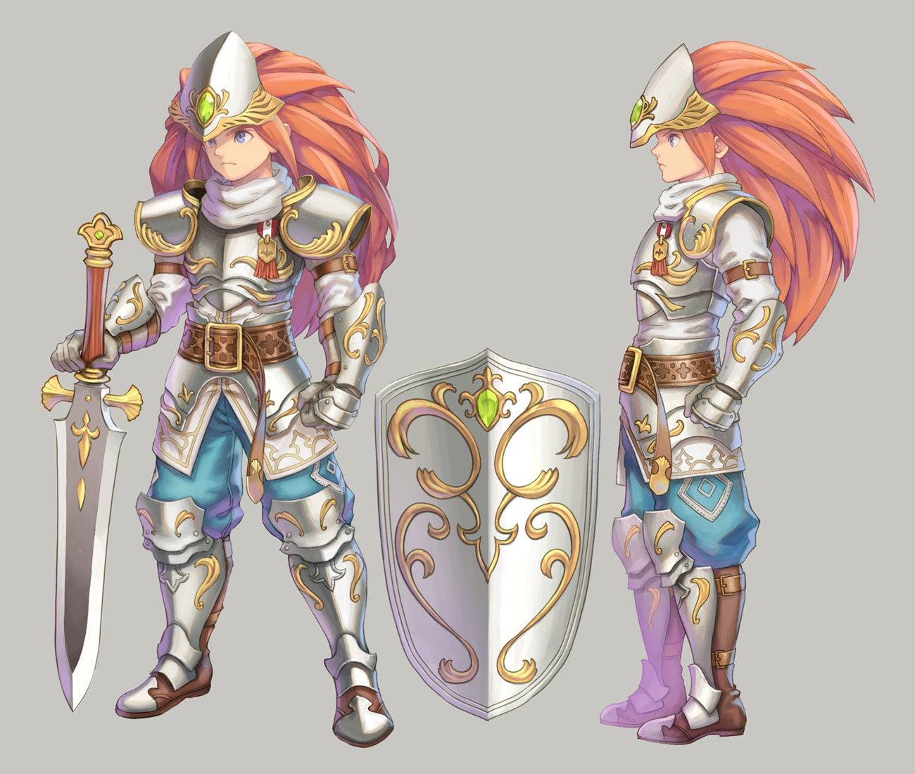 Duran Paladin Class Art from Trials of Mana (Remake)