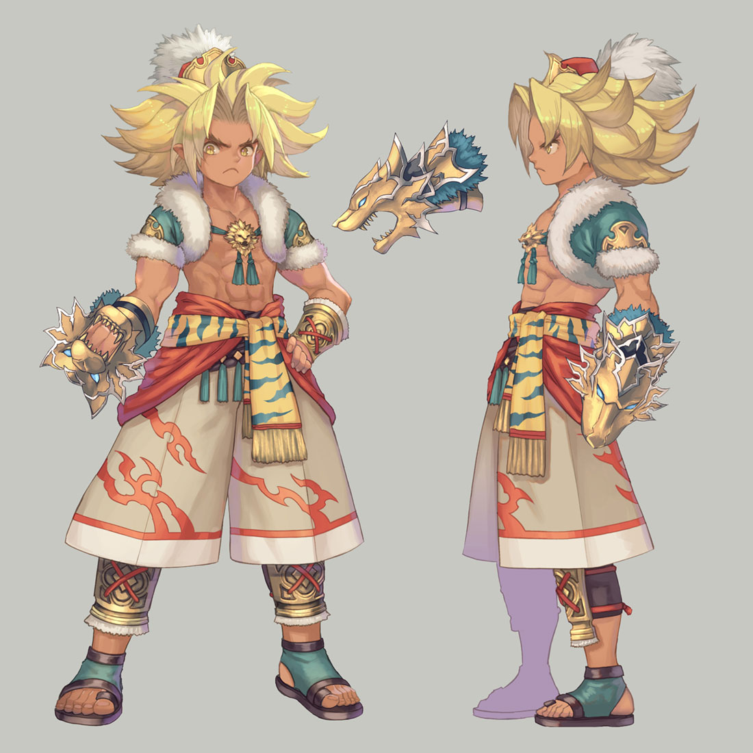 Kevin Beast King Class Art from Trials of Mana (Remake)