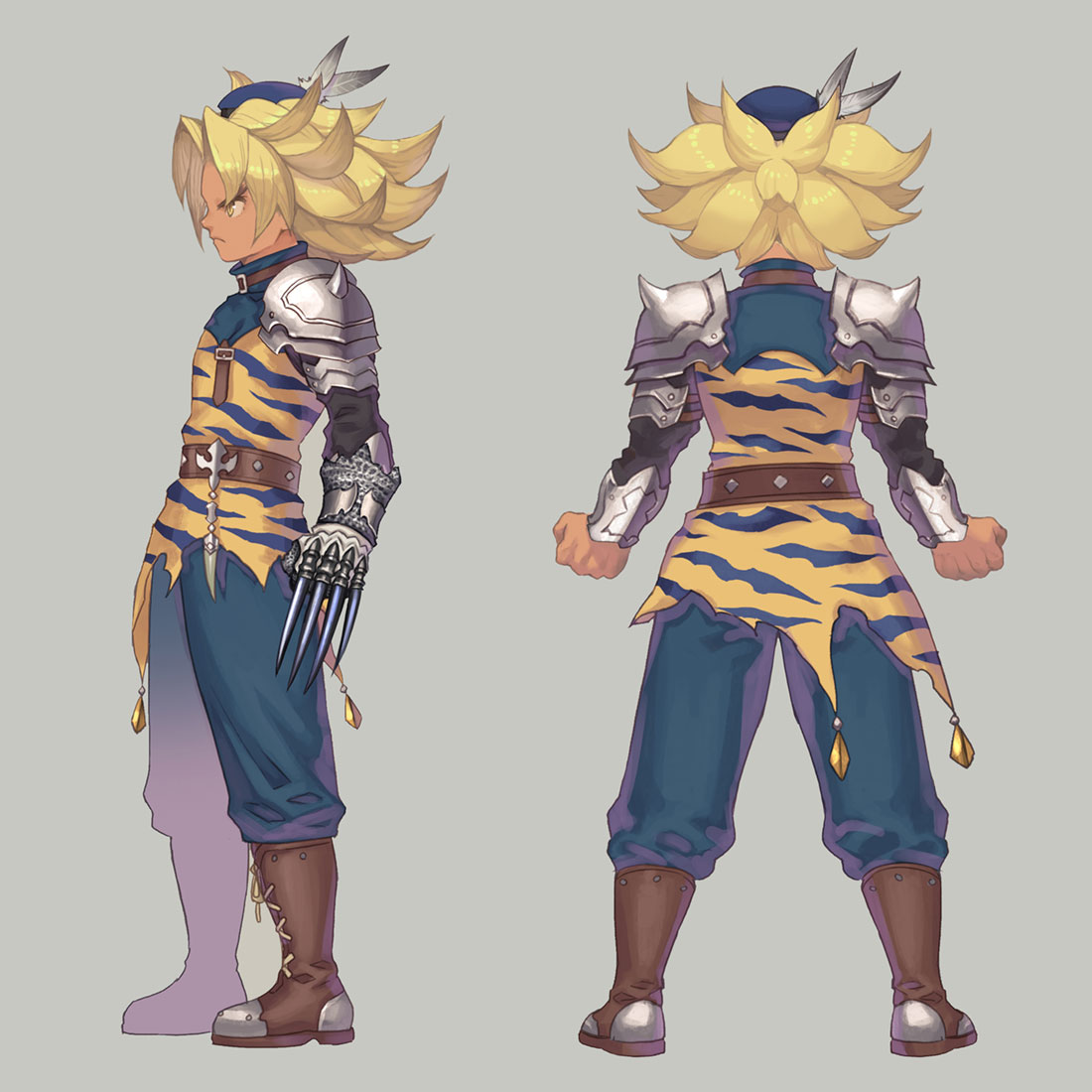 Kevin Fatal Fist Class Backside Art from Trials of Mana (Remake)