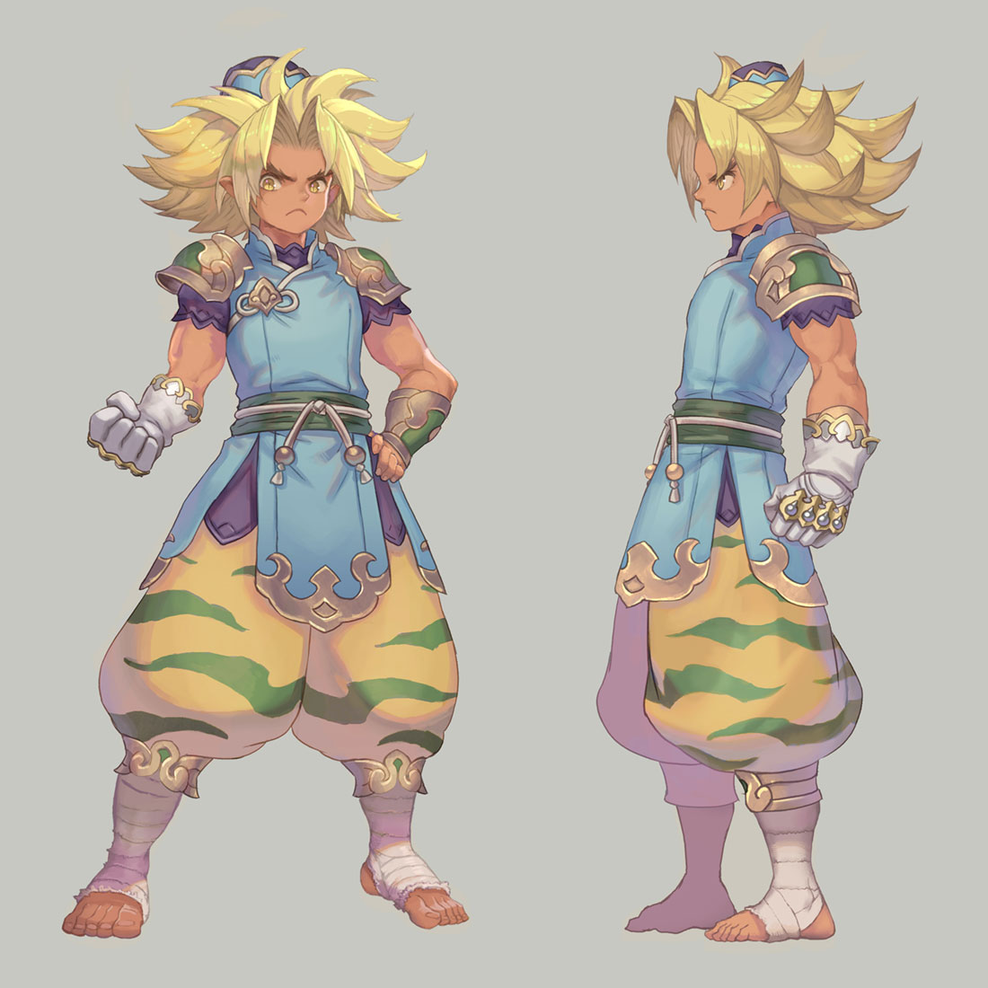 Kevin Warrior Monk Class Art from Trials of Mana (Remake)