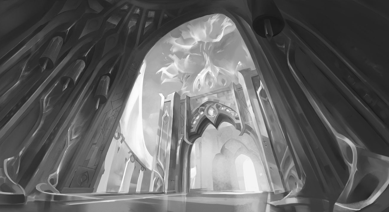 Bastion Hallway Art from World of Warcraft: Shadowlands