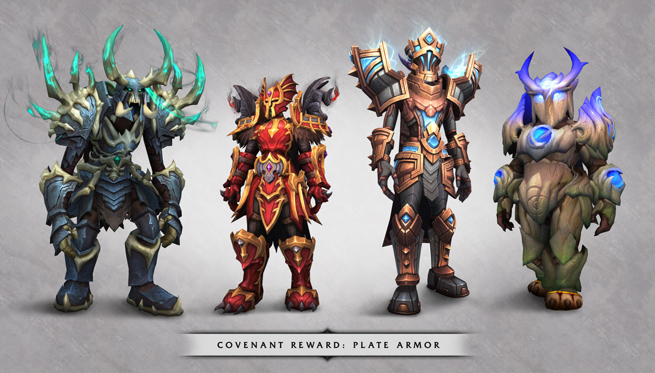Covenant Plate Sets Art from World of Warcraft: Shadowlands