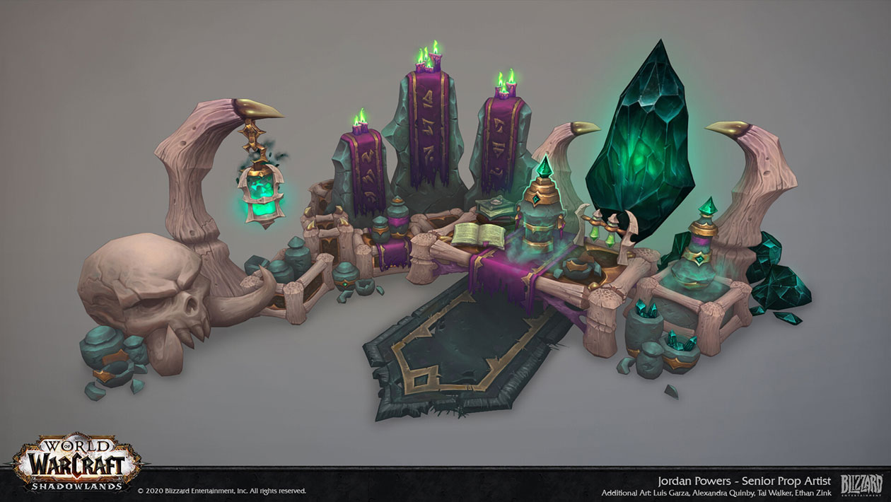 Necrolord Props Art from World of Warcraft: Shadowlands