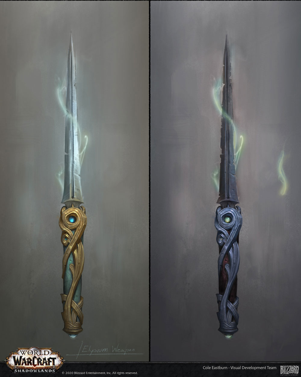 Oribos Weapons Art from World of Warcraft: Shadowlands