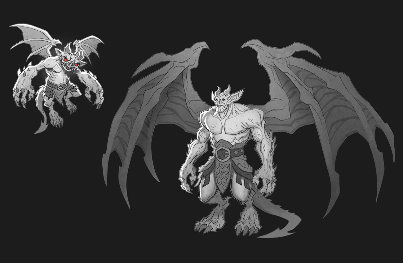Revendreth Gargoyles Art from World of Warcraft: Shadowlands