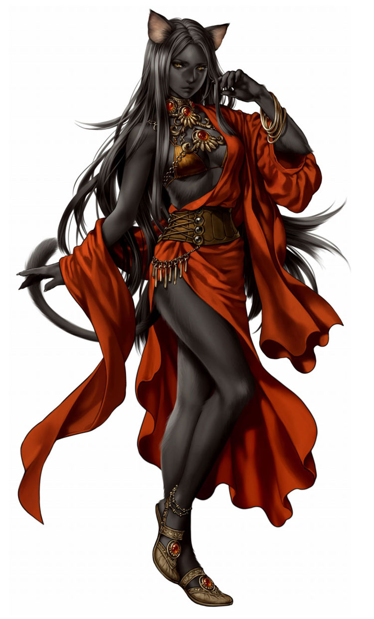 Female Felpurr Art from Wizardry: Town of Imprisoned Spirits