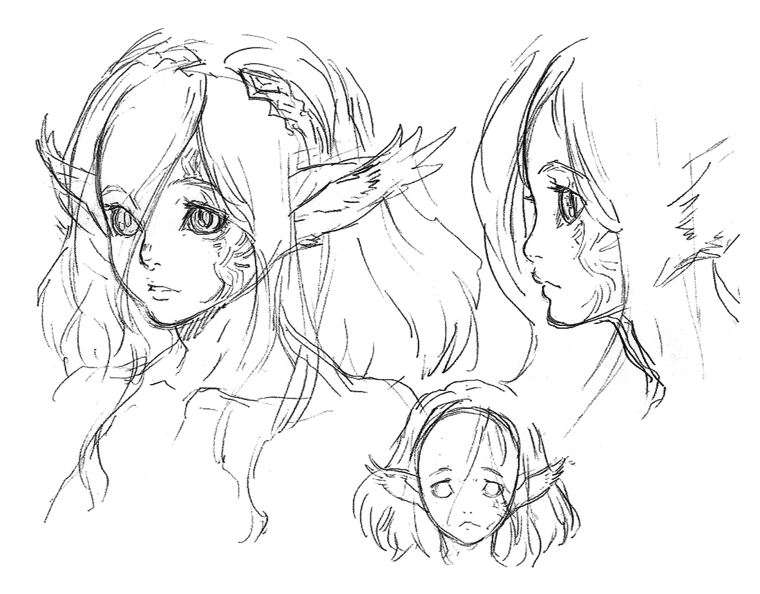 Celica Roughs from Xenoblade Chronicles X