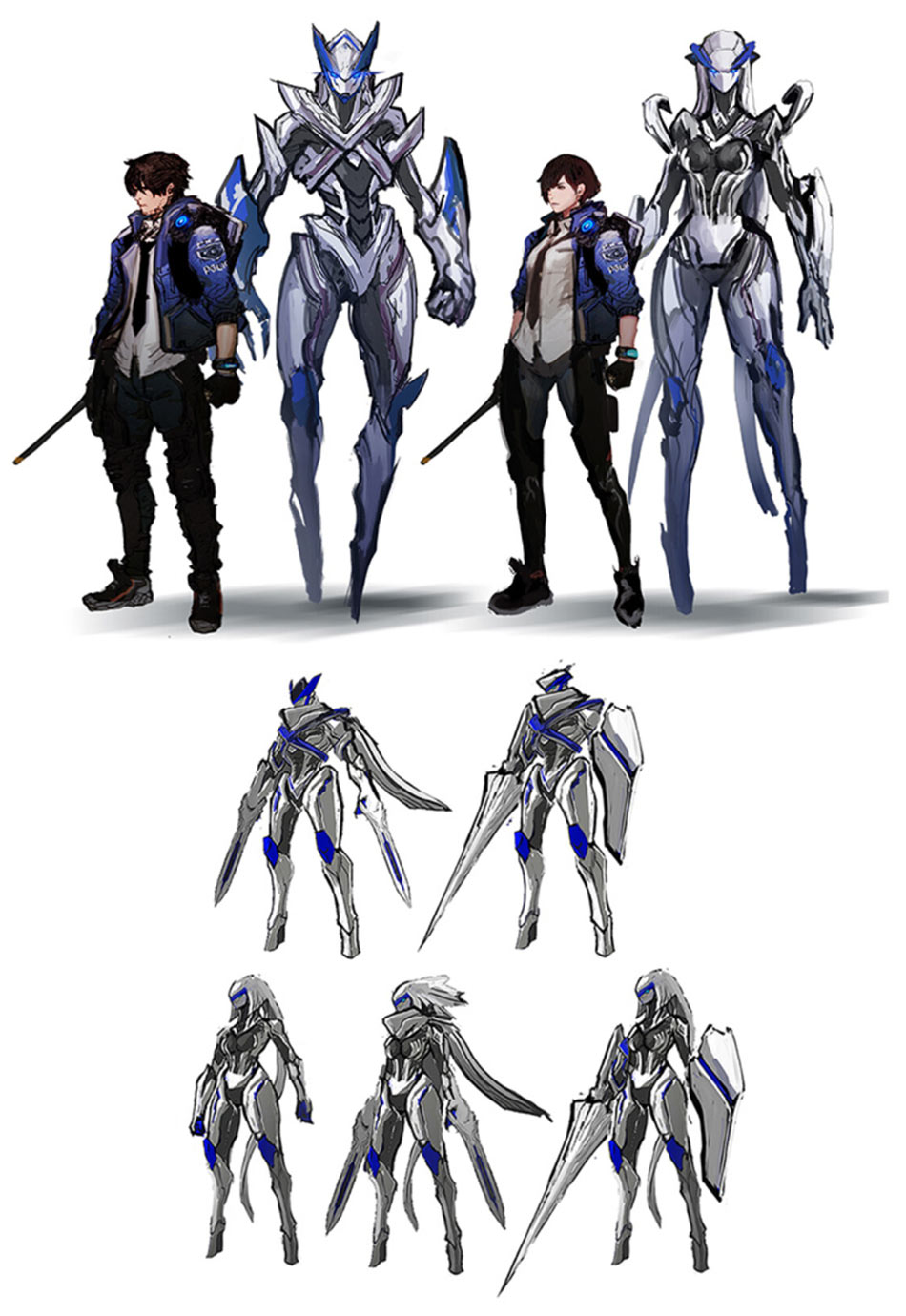 Humanoid Legion Concept Art from Astral Chain